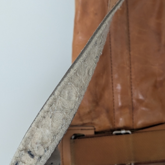 Vintage Beckman Style Rucksack Brown Leather Backpack - Picture 8 of 16